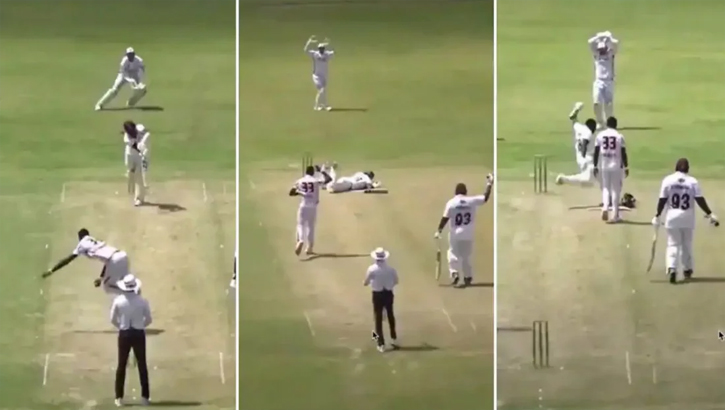 বাউন্সারের আঘাতে পড়ে গেল ব্যাটার, ম্যাচ পরিত্যক্ত ঘোষণা